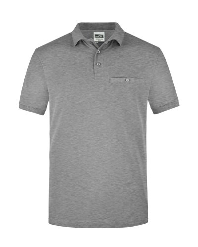 Men's Workwear Polo Pocket Grey Heather