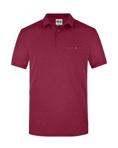 Men's Workwear Polo Pocket Wine