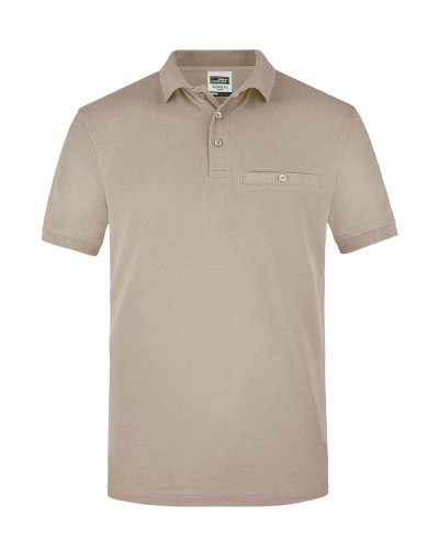 Men's Workwear Polo Pocket Stone