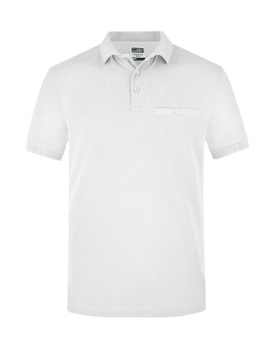Men's Workwear Polo Pocket White