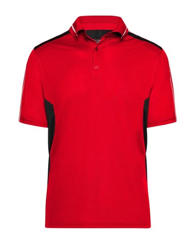 Polo da uomo maniche corte funzionale Red/Black