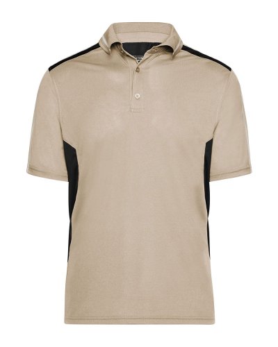 Polo da uomo maniche corte funzionale Stone/Black