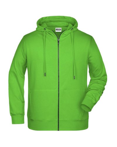 Men's Zip Hoody Lime Green