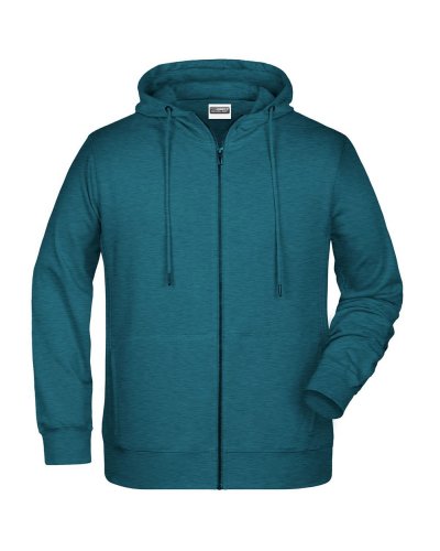 Men's Zip Hoody Petrol Melange
