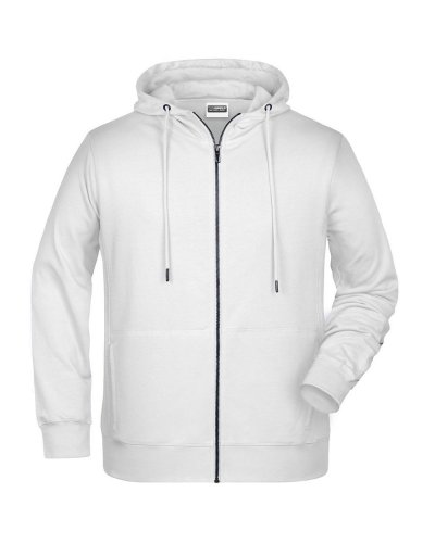Men's Zip Hoody White