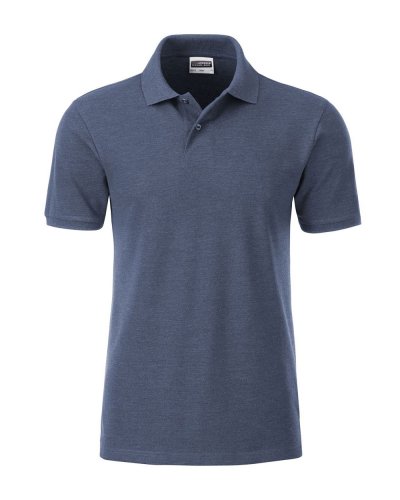 Polo classica da uomo  James & Nicholson Light Denim Melange