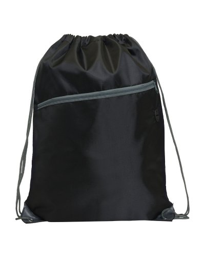 Sacca zaino in poliestere 210D Clèmatite Nero