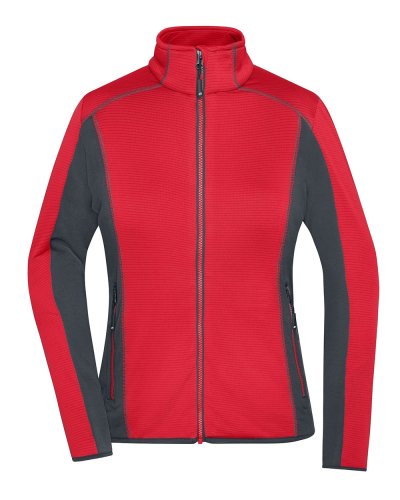 Ladies' Structure Fleece Jacket Red / Carbon