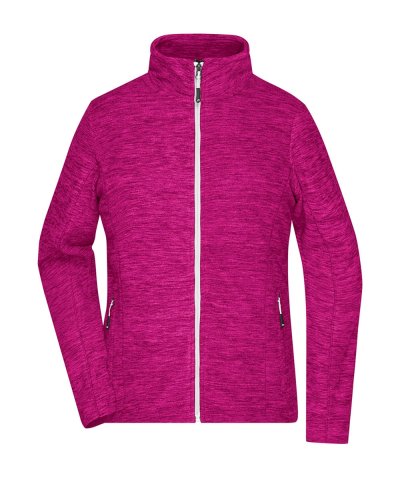 Ladies` Fleece Jacket Berry-melange/silver