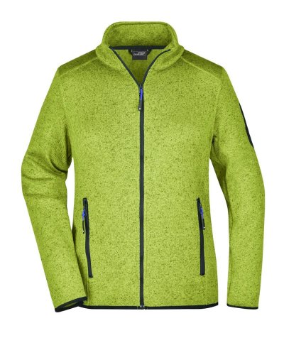 Ladies' Knitted Fleece Jacket Kiwi Melange / Royal