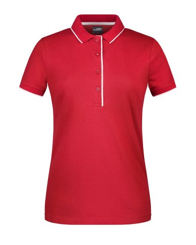 Ladies' Polo Stripe Red/White