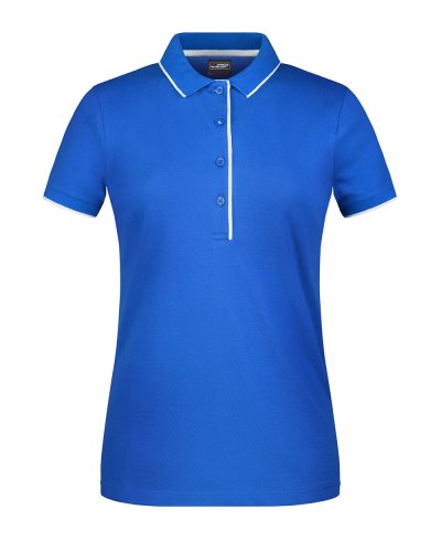 Ladies' Polo Stripe Royal/White