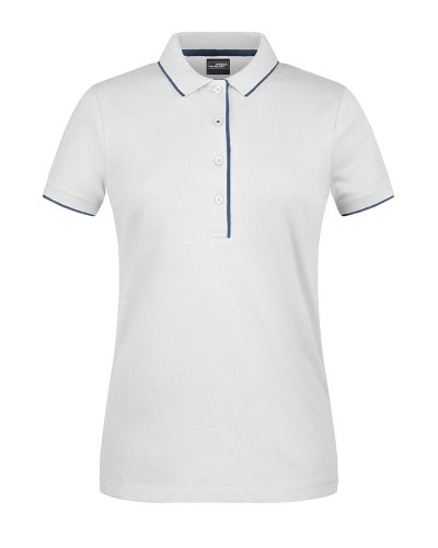 Ladies' Polo Stripe White/Navy