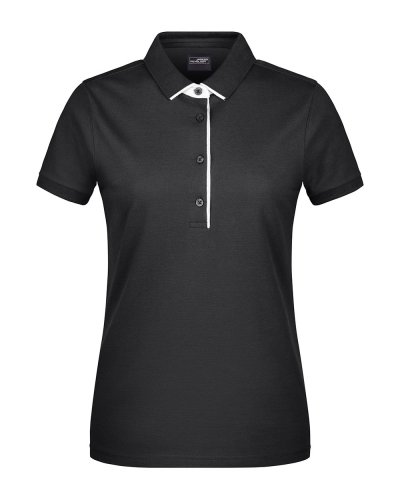 Ladies' Polo Single Stripe Black/White