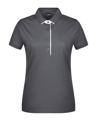 Ladies' Polo Single Stripe Graphite/White