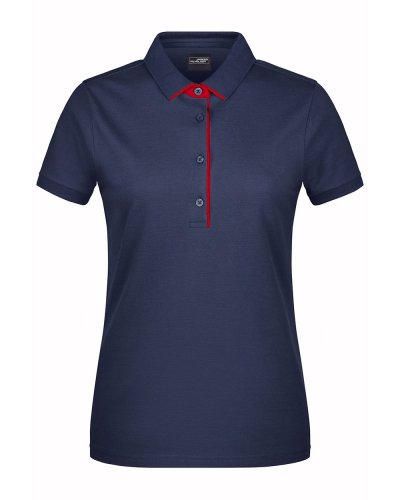 Ladies' Polo Single Stripe NavyRed