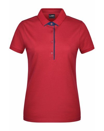 Ladies' Polo Single Stripe Red/Navy