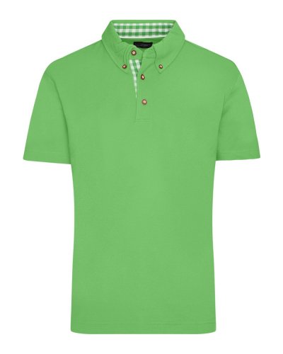 Men's Traditional Polo Lime-Green/Lime-Green-White