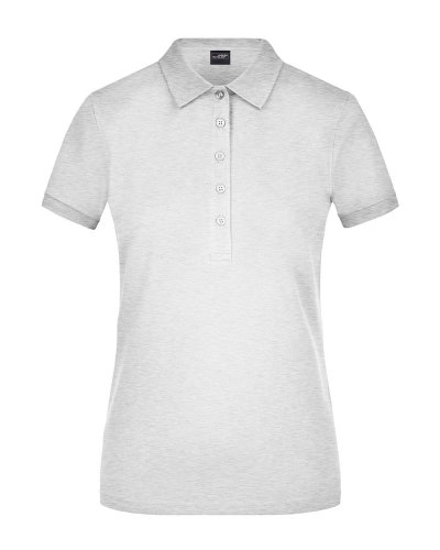 Polo da donna classica in piqué elasticizzato James & Nicholson Grey Heather