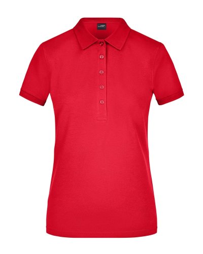 Polo da donna classica in piqué elasticizzato James & Nicholson Red