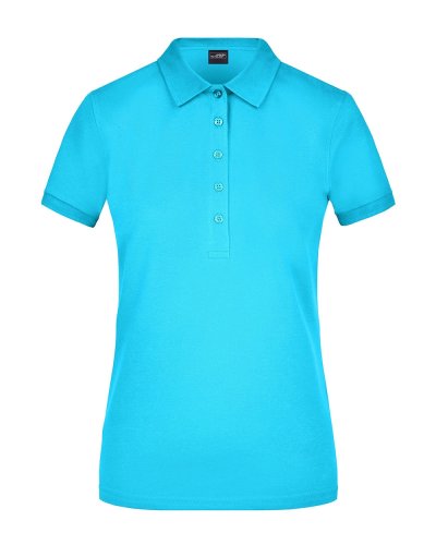 Polo da donna classica in piqué elasticizzato James & Nicholson Turquoise