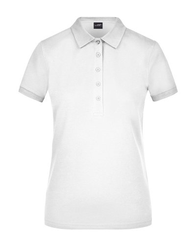 Polo da donna classica in piqué elasticizzato James & Nicholson White