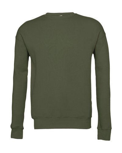 Unisex Sponge Fleece Drop Shoulder Sweatshirt Military Green