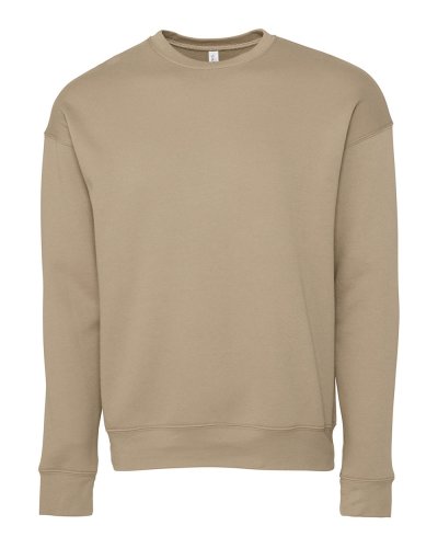 Unisex Sponge Fleece Drop Shoulder Sweatshirt Tan