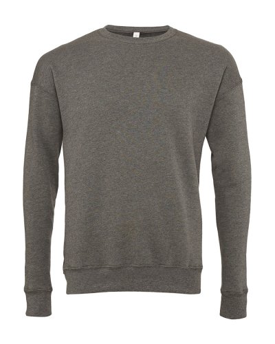 Unisex Sponge Fleece Drop Shoulder Sweatshirt Deep Heather