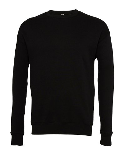 Unisex Sponge Fleece Drop Shoulder Sweatshirt Black