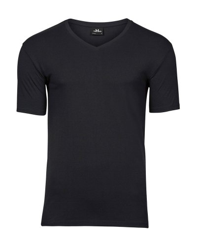 T-shirt uomo scollo a V Stretch Black