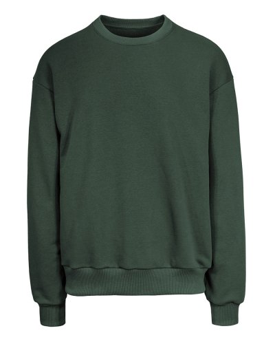 Felpa 365 over girocollo unisex Militare Scuro