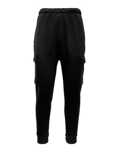 Pantalone cargo in felpa soft Nero