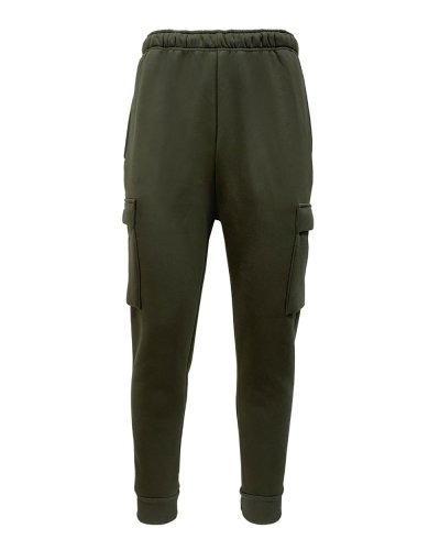 Pantalone cargo in felpa soft Militare Scuro