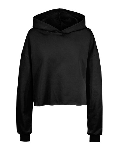 Felpa cappuccio crop Nero