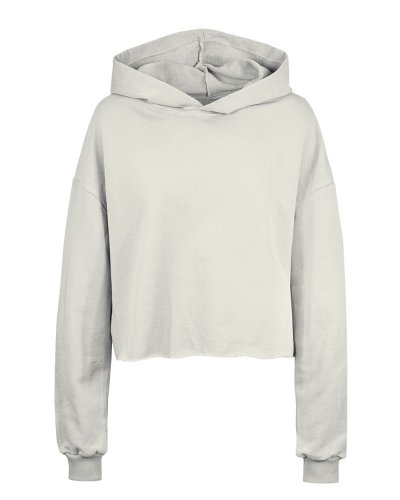 Felpa cappuccio crop Bianco Panna