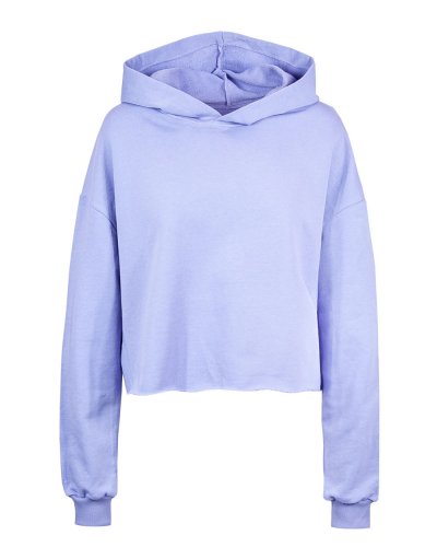 Felpa cappuccio crop Lilla