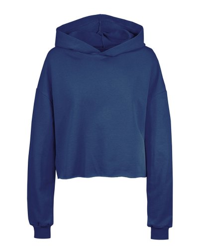 Felpa cappuccio crop Blu Navy
