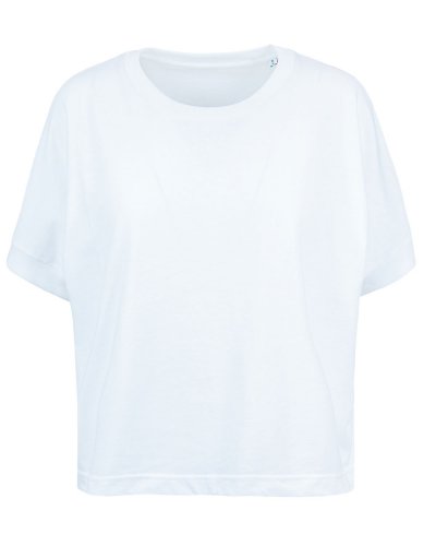 Maglia donna over manica corta Bianco