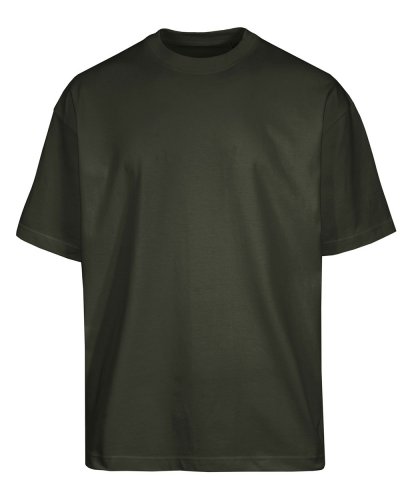 Maglia over girocollo manica corta Militare Scuro