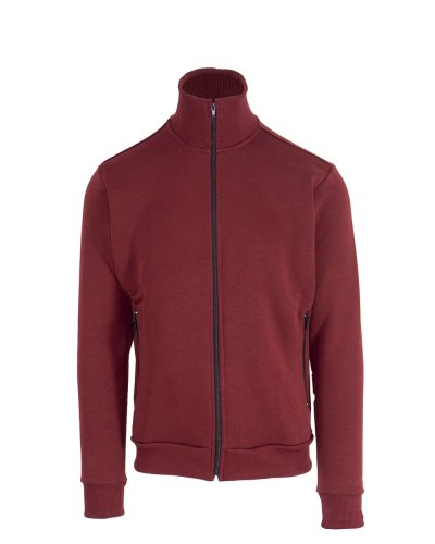 Jacket in felpa soft Bordeaux/Nero