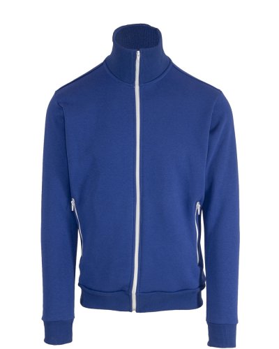 Jacket in felpa soft Royal/Bianco