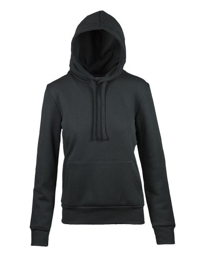 Felpa french terry donna cappuccio Nero