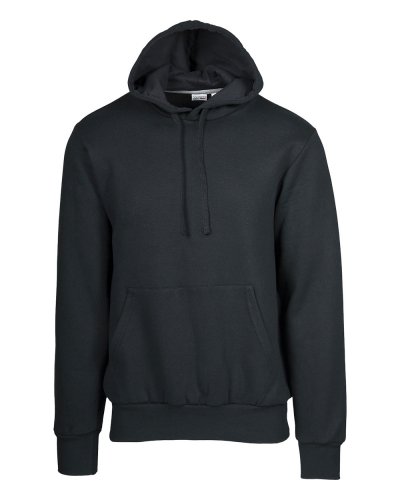 Felpa Cappuccio french terry manica dritta Nero