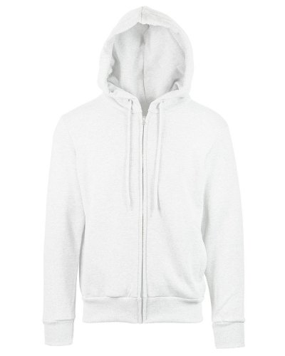 Felpa soft cappuccio zip Bianco Panna