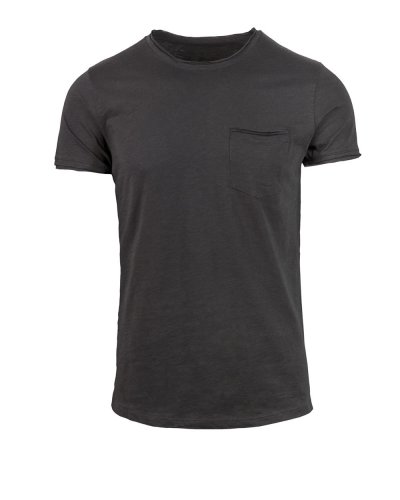 Maglia fiammata con taschino Antracite