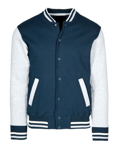 Jacket bomber bambino bicolore Blu/Grigio