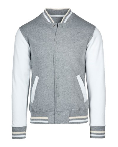 Jacket bomber bambino bicolore Cenere/Bianco