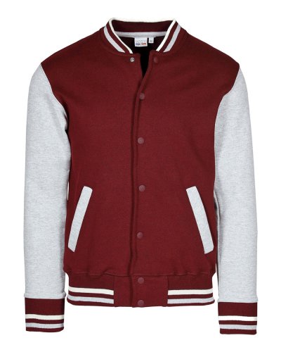 Jacket bomber bambino bicolore Bordeaux/Cenere