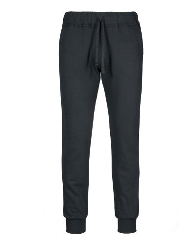 Pantalone fit in felpa fondo Nero